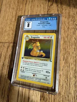 Pokemon TCG Dragonite Holo Rare 1st Edition 1999 Fossil CGC 8 - Image 3