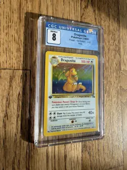 Pokemon TCG Dragonite Holo Rare 1st Edition 1999 Fossil CGC 8 - Image 4