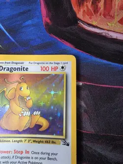 Pokemon TCG Dragonite Holo Rare Unlimited Fossil 4/62 - Image 3
