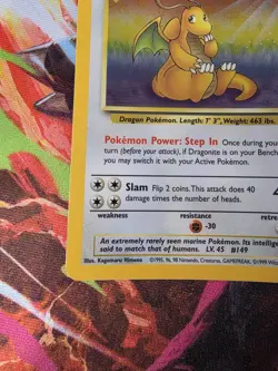 Pokemon TCG Dragonite Holo Rare Unlimited Fossil 4/62 - Image 5