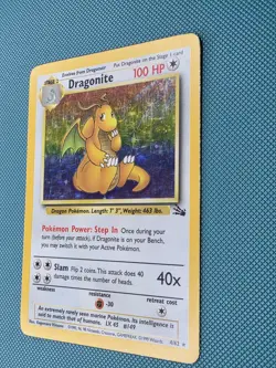Pokemon TCG Dragonite 4/62 Fossil Holo Rare Card WOTC Vintage - Image 3