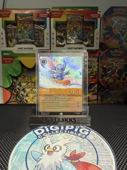 Disney Lorcana Stitch Carefree Snowboarder Epic 207/204 Winterspell Foil - Image 1