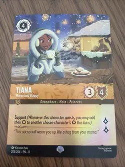 Disney Lorcana Tiana - Warm and Happy (Epic) 205/204 Winterspell Holo - Image 1