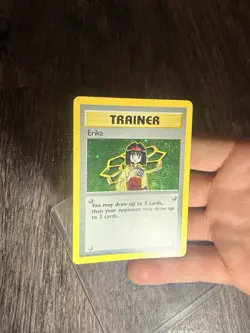 Pokemon Gym Heroes 16/132 Holo Rare Trainer Unlimited English Erika Card - Image 4