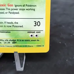 Muk Holo Rare Fossil 13/62 Unlimited Pokemon TCG Card WOTC Vintage NM 1999⭐ - Image 5