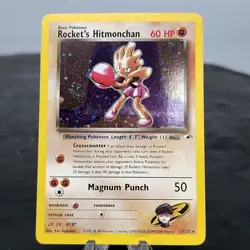 Rocket's Hitmonchan 11/132 Holo Rare Gym Heroes WOTC Pokemon Card 2000 ⭐ - Image 1