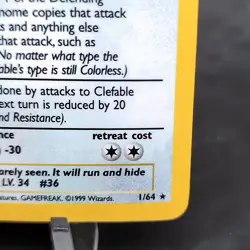 Clefable Jungle 1/64 Holo Rare Pokemon Card TCG WOTC Unlimited Vintage NM ⭐ - Image 5