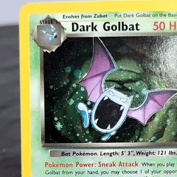 Dark Golbat 7/82 Holo Rare Team Rocket 1999 WOTC Pokemon Card TCG Vintage NM - Image 2