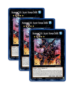 Yugioh! Number C101: Silent Honor DARK LED9-EN010 (Common) 1st Ed 3x - Image 1