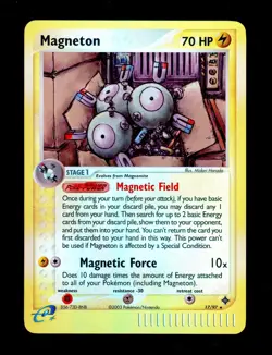 2003 Pokemon MAGNETON Ex Dragon Set REVERSE HOLO Foil RARE e-Reader Card 17/97 - Image 2