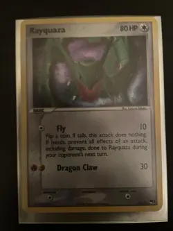 Vintage 2006 Rayquaza 3/17 POP Series 1 Holo Rare Pokemon TCG Card ,HP/Damaged - Image 1