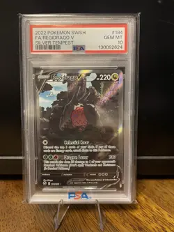 Pokemon Regidrago V Silver Tempest Full Alt Art #184 PSA 10 Gem Mint - Image 1