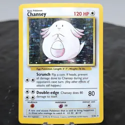 Chansey 3/102 Base Set Holo Rare Unlimited WOTC Pokemon TCG 1999 Vintage NM ⭐ - Image 1