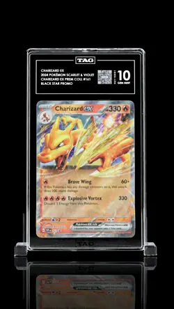 TAG 10 CHARIZARD EX #161 2024 POKEMON SVP EN BLACK STAR PROMO RANK #1 - Image 1