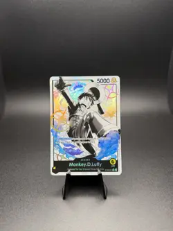 One Piece Egghead Monkey.D.Luffy ST29-001 ALTERNATE ART - Black & White IC - Image 1