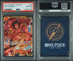 2024 One Piece Op09-118 Gol D. Roger Secret Rare PSA 10 Gem Mint English - Image 1