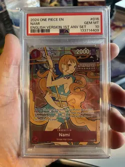 One Piece PSA 10 Nami OP01-016 English Version 1st Anniversary Set - Image 1
