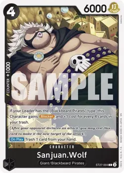 One Piece Sanjuan.Wolf (ST27-004/5) Starter Deck 27 BLACK Marshall.D.Teach NM - Image 1