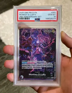One Piece TCG Monkey.D.Luffy 2nd Anniversary Promo - OP09-061 (PSA 10 GEM MINT) - Image 1