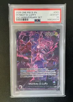 One Piece TCG Monkey.D.Luffy 2nd Anniversary Promo - OP09-061 (PSA 10 GEM MINT) - Image 3