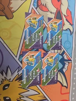 Pokemon TCG Prize Pack Series 7 Lot of 4 Play! Pokemon Packs - Image 1