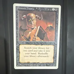 Demonic Tutor Revised Edition Sorcery Black Uncommon Wizards Regular Douglas Sh… - Image 1