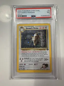 Giovanni's Persian 8/132 Pokemon Gym Challenge Holo Rare Card PSA 7 Unlimited - Image 1