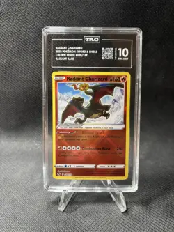 Pokemon Radiant Charizard 020/159 Crown Zenith Radiant Rare Holo TAG 10 Card - Image 1