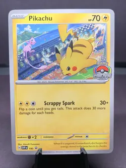 Pokemon TCG Scarlet & Violet Promo Pikachu 190 World Championship 2024 Promo NM - Image 1