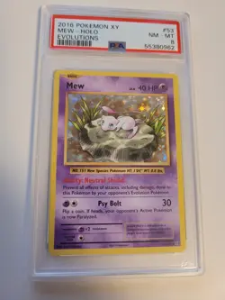 GRADED Mew 53/108 Pokemon Evolutions Holo PSA 8 - Image 1