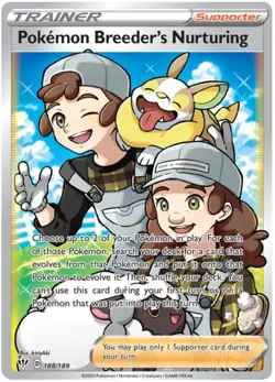 Pokemon Breeder's Nurturing - 188/189 - Full Art Ultra Rare NM, English Pokemon - Image 1