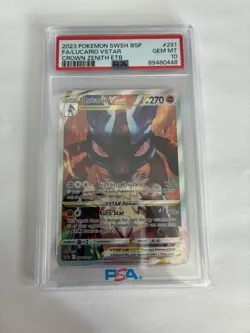 Pokemon Lucario VSTAR SWSH291 Crown Zenith Full Art Promo Holo PSA 10 VSTAR - Image 1