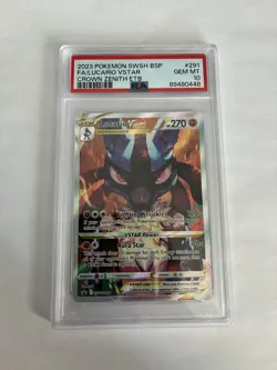 Pokemon Lucario VSTAR SWSH291 Crown Zenith Full Art Promo Holo PSA 10 VSTAR - Image 2