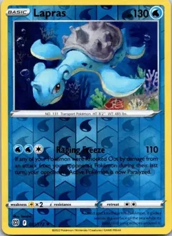 Lapras 031/172 R Brilliant Stars Pokemon Reverse Holo NM - Image 1