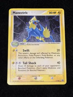 2005 Pokemon EMERALD MANECTRIC HOLO 7/106 LP - Image 1