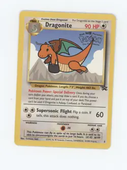 Dragonite Black Star Promo 5 HP/DMG WB gold stamp Pokemon - Image 1