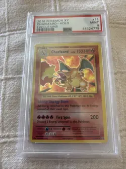 2016 POKEMON XY EVOLUTIONS #11 CHARIZARD-HOLO PSA 9 - Image 1