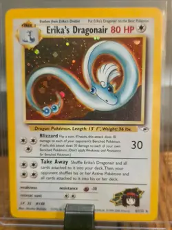 Pokemon TCG Erika's Dragonair Gym Heroes 4/132 Holo Unlimited Rare NM Condition - Image 1
