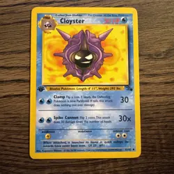 1999 Pokemon FOSSIL SET CLOYSTER 1st EDITION 32/62 - Image 1