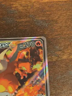 Pokemon Reshiram & Charizard GX TAG TEAM Black Star Promo SM201 Full Art LP - Image 3