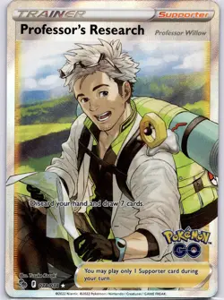 Professor's Research (Full Art) - PGO Pokemon GO #078/078 Ultra Rare Holofoil NM - Image 1