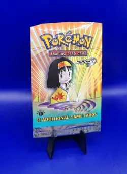 Pokemon Gym Heroes 1st Edition EMPTY Booster Pack Erika Vintage WOTC TCG 1999 - Image 2