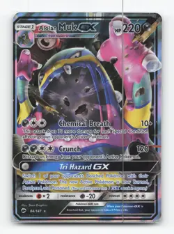 Pokemon TCG - Alolan Muk GX 84/147 Near Mint Holo GX Rare Burning Shadows - Image 1