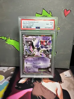 PSA 8 Mewtwo EX Evolutions 2016 Holo MINT - Pokemon Card - Image 1