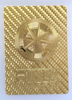 One Piece WANTED Dracule Mihawk Gold Foil Fan Art Collector Card TCG - Image 2
