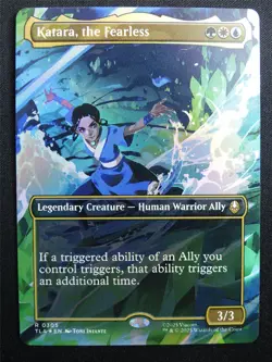 Katara the Fearless Borderless Foil - TLA - Mtg Card #3GW - Image 1
