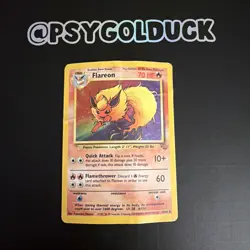 Flareon Jungle Holo Card 3/64 Unlimited Rare HP A20 - Image 1
