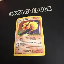 Flareon Jungle Holo Card 3/64 Unlimited Rare HP A20 - Image 3