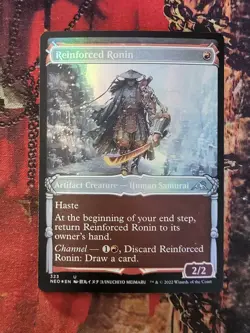 MTG Card: Reinforced Ronin (Kamigawa: Neon Dynasty) SHOWCASE FOIL - Image 1