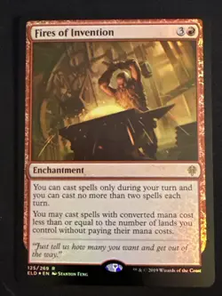 1x Foil Fires of Invention (125) Throne of Eldraine LP MTG Magic x1 MKE - Image 1